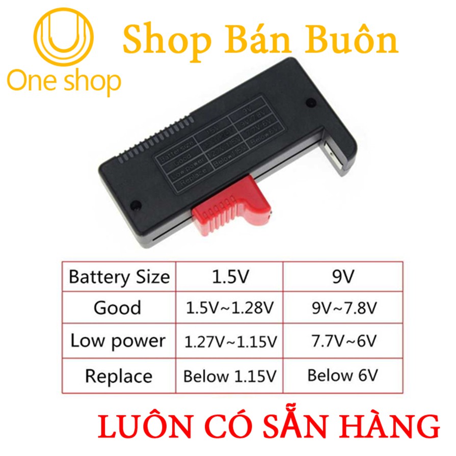 Đồng Hồ Đo Dung Lượng Pin 1.5-9VDC Hiển Thị LCD BT168D
