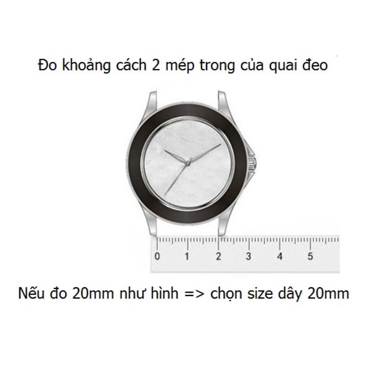 Dây da đồng hồ da nam nữ dây đồng hồ 12mm 14mm 16mm 17mm 18mm 19mm 20mm cho dw daniel wellington casio orient seiko