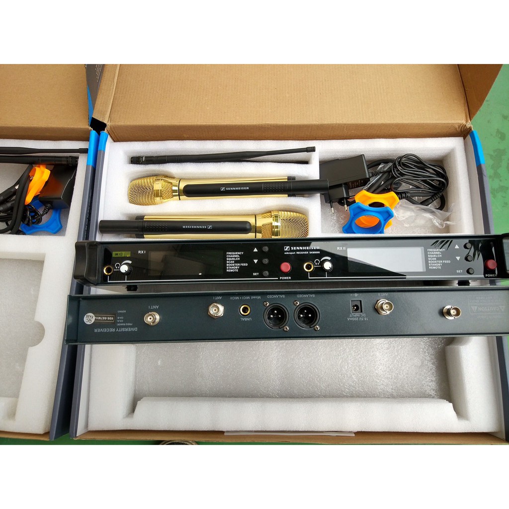 Micro Hát Karaoke SENNHEISER 9000 Bản Gold Chuyên Nghiệp, Tiếng Sáng, Hay, Mic Dành Cho Phòng Trà, Cafe