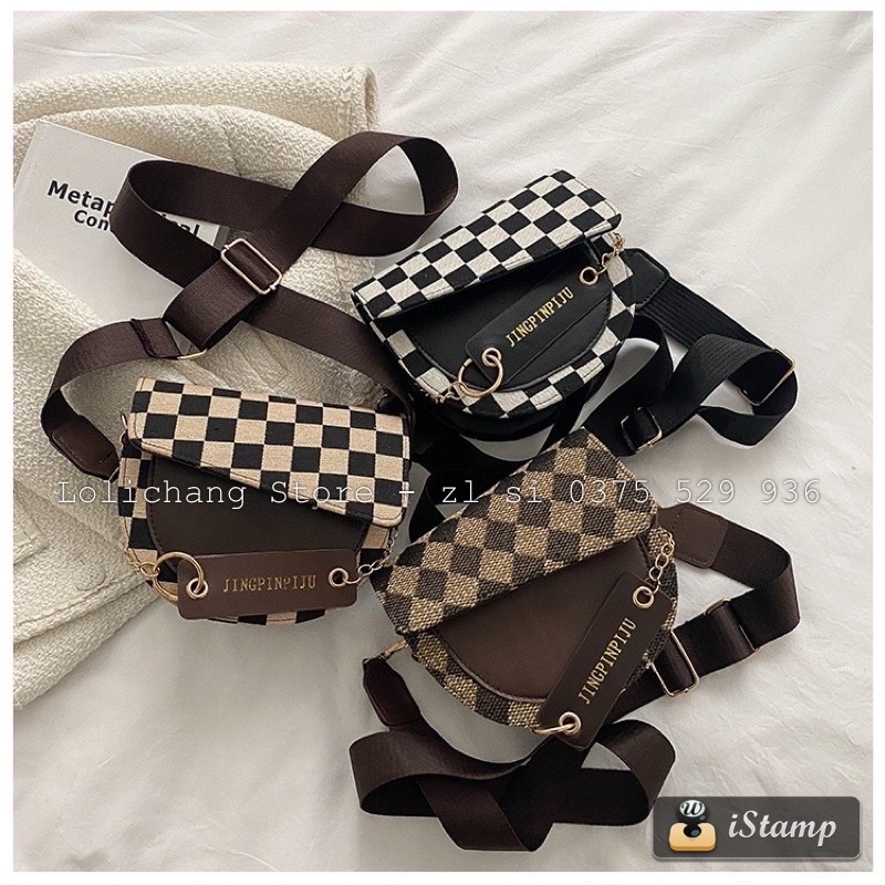 Túi đeo chéo nữ cá tính hoạ tiết siêu đẹp