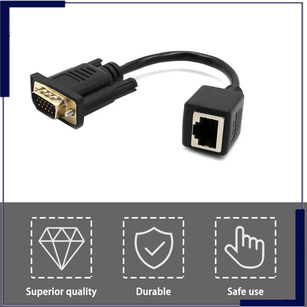 Dây Cáp Chuyển Đổi Từ 0.15m Vga Sang Lan Cat5 Cat5e Rj45