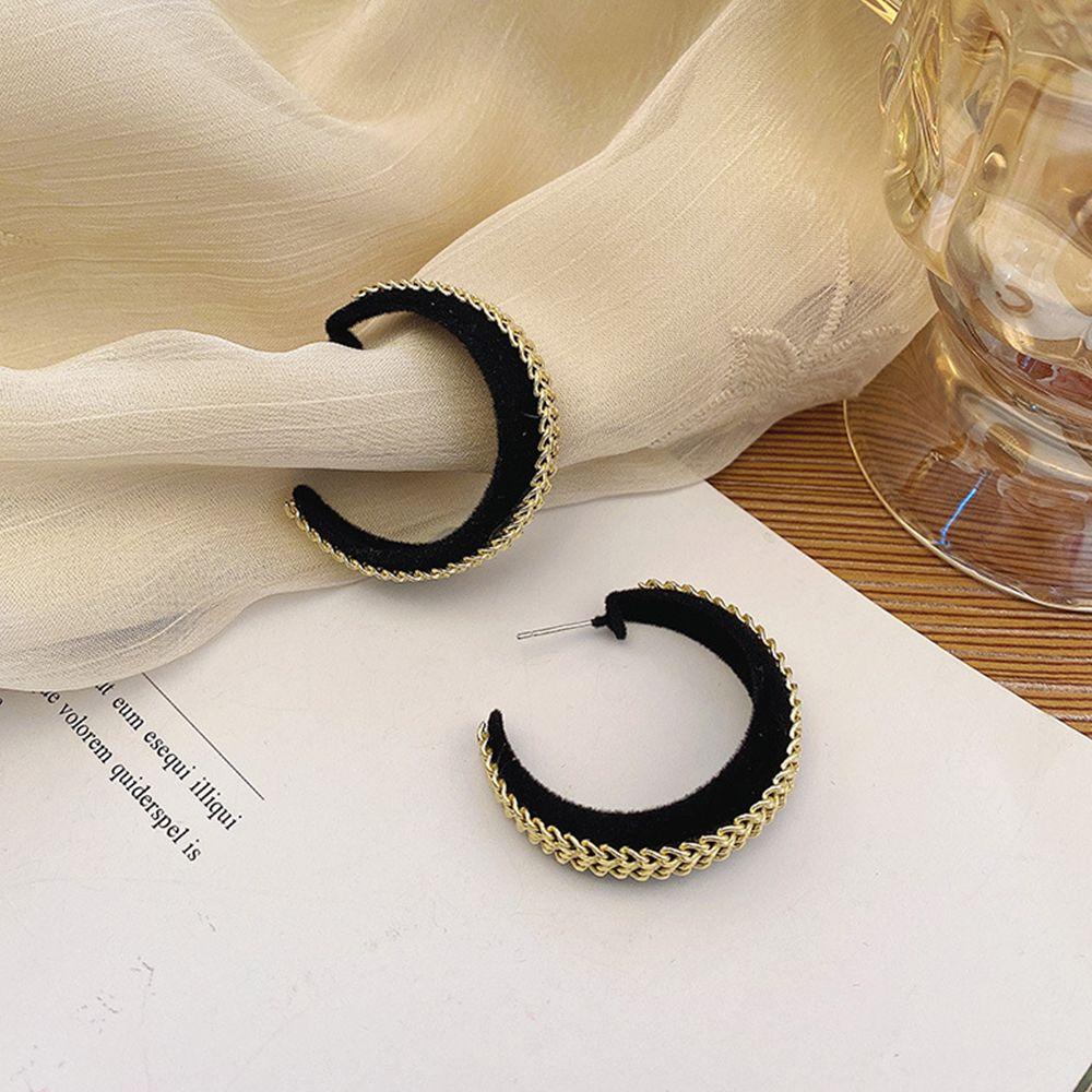 Khuyên Tai Hình Chữ C VANES1 Phong Cách Hàn Quốc Thanh Lịch Thời Trang