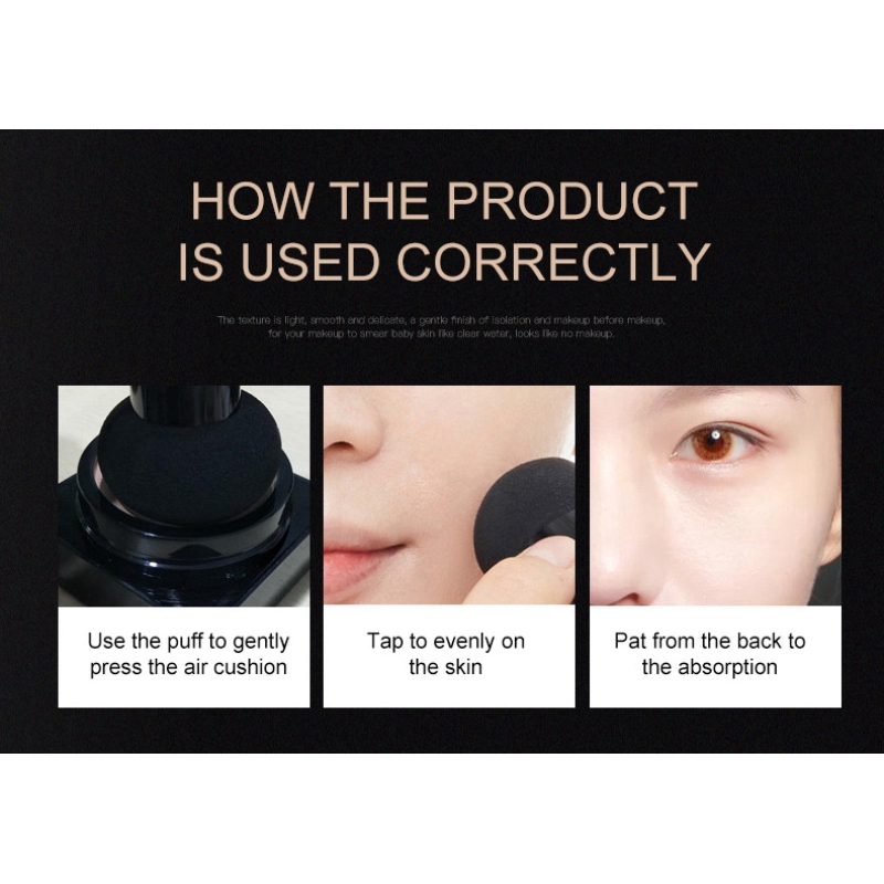[Hàng mới về] Phấn nước Air Cushion BB Cream che khuyết điểm làm trắng da và kiềm dầu với mút tán hình đầu nấm | BigBuy360 - bigbuy360.vn