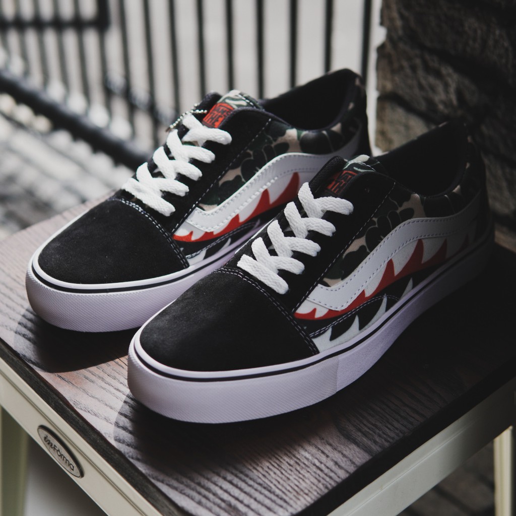 BAPE Giày Thể Thao Vans Chính Hãng Thời Trang Cho Nam