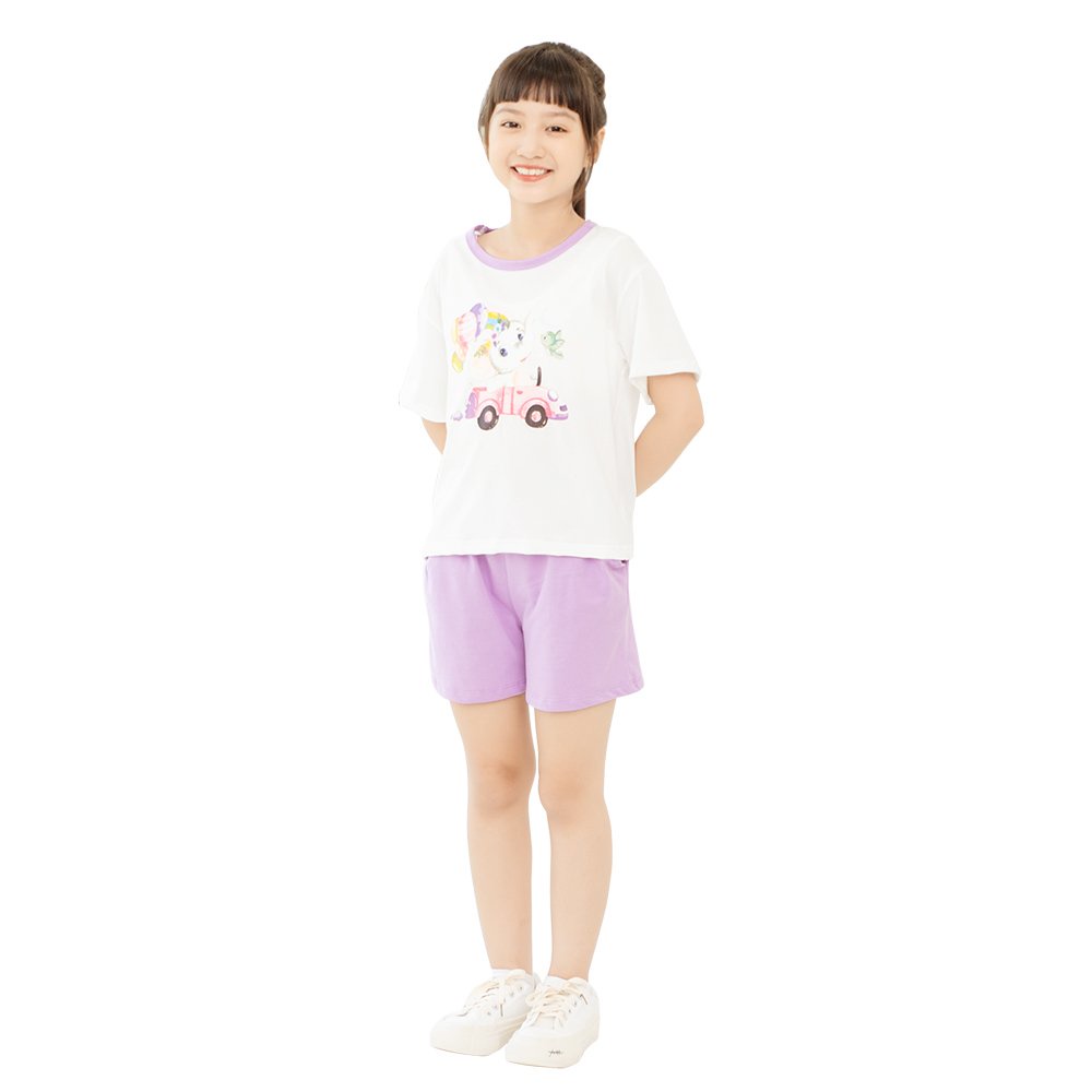 Quần áo trẻ em tay ngắn, hình in dễ thương, chất vải dày mịn thoáng mát, 18-40 kg, Kyo293 shop, K21