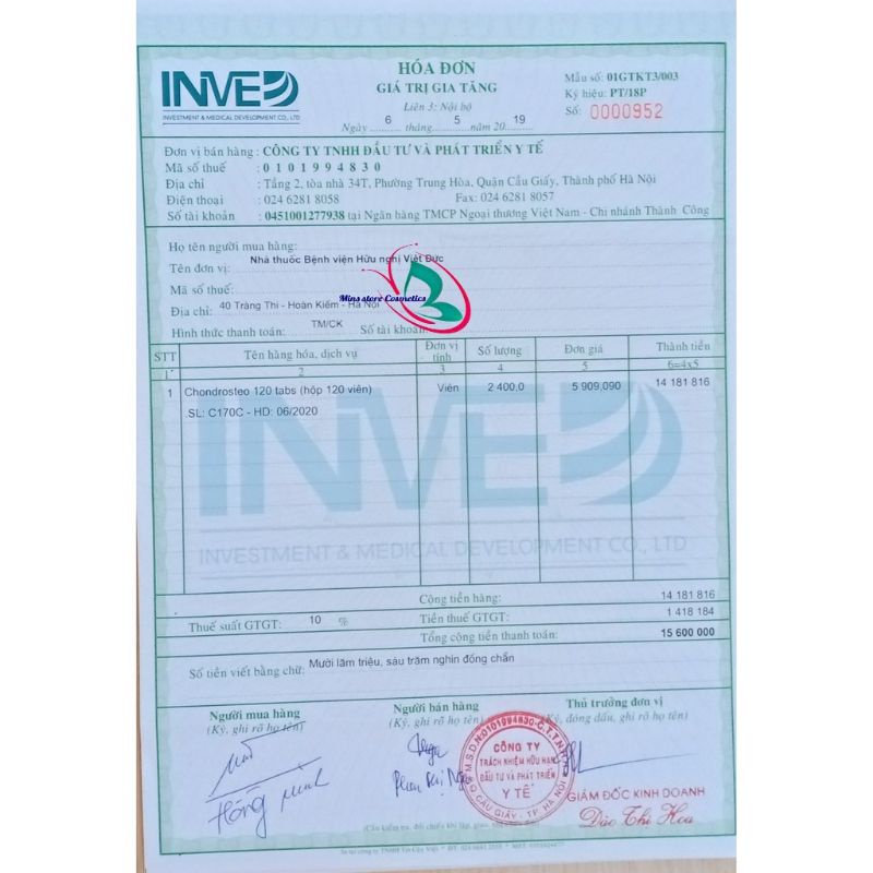 Set bổ xương khớp Pháp Chondrosteo của Granions