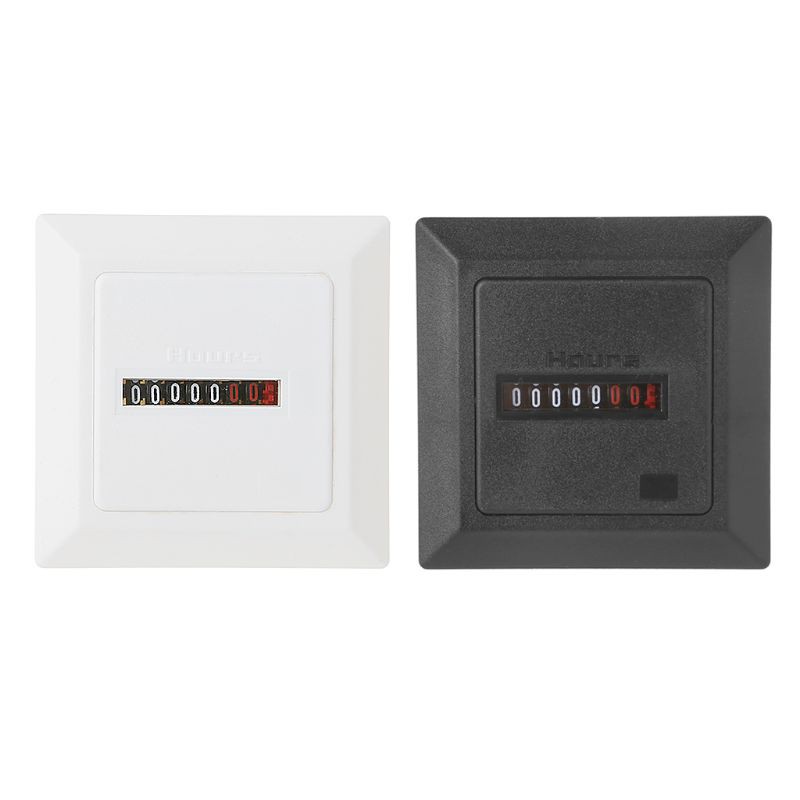 AOT.HM-1 Timer Square Counter Digital 0-99999.9 Hour Meter Hourmeter Gauge 0.3W AC220-240V / 50Hz AC