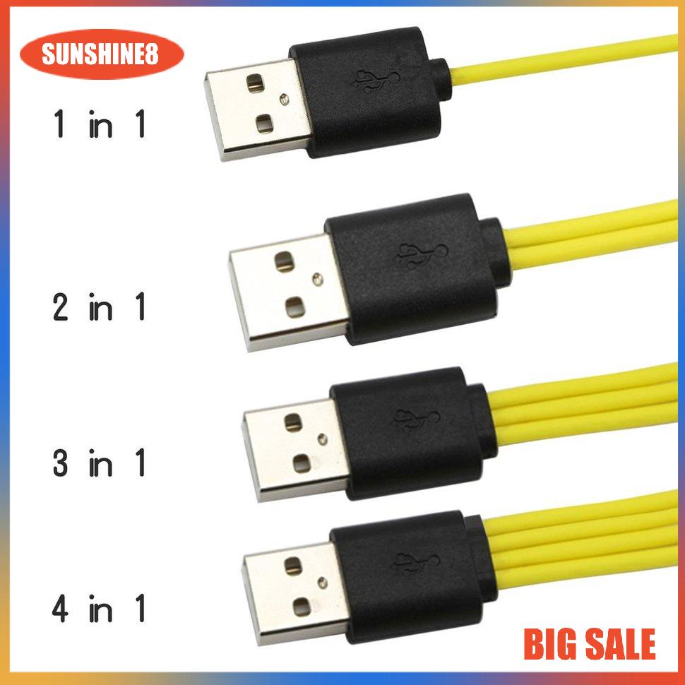 【SUN】[NEW]ZNTER One Drag 1/2/3/4 Micro USB Charging Cable for USB Rechargeable Batteries