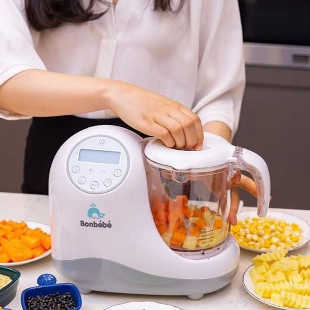 Máy xay hấp thức ăn đa năng Bonbebe BB - 10 tiệt trùng 5 trong 1 cho bé ăn dặm