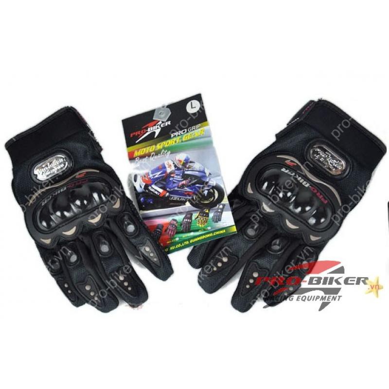 Combo 3: 1 Găng tay dài ngón đen + 1 Áo giáp lưới Pro-biker