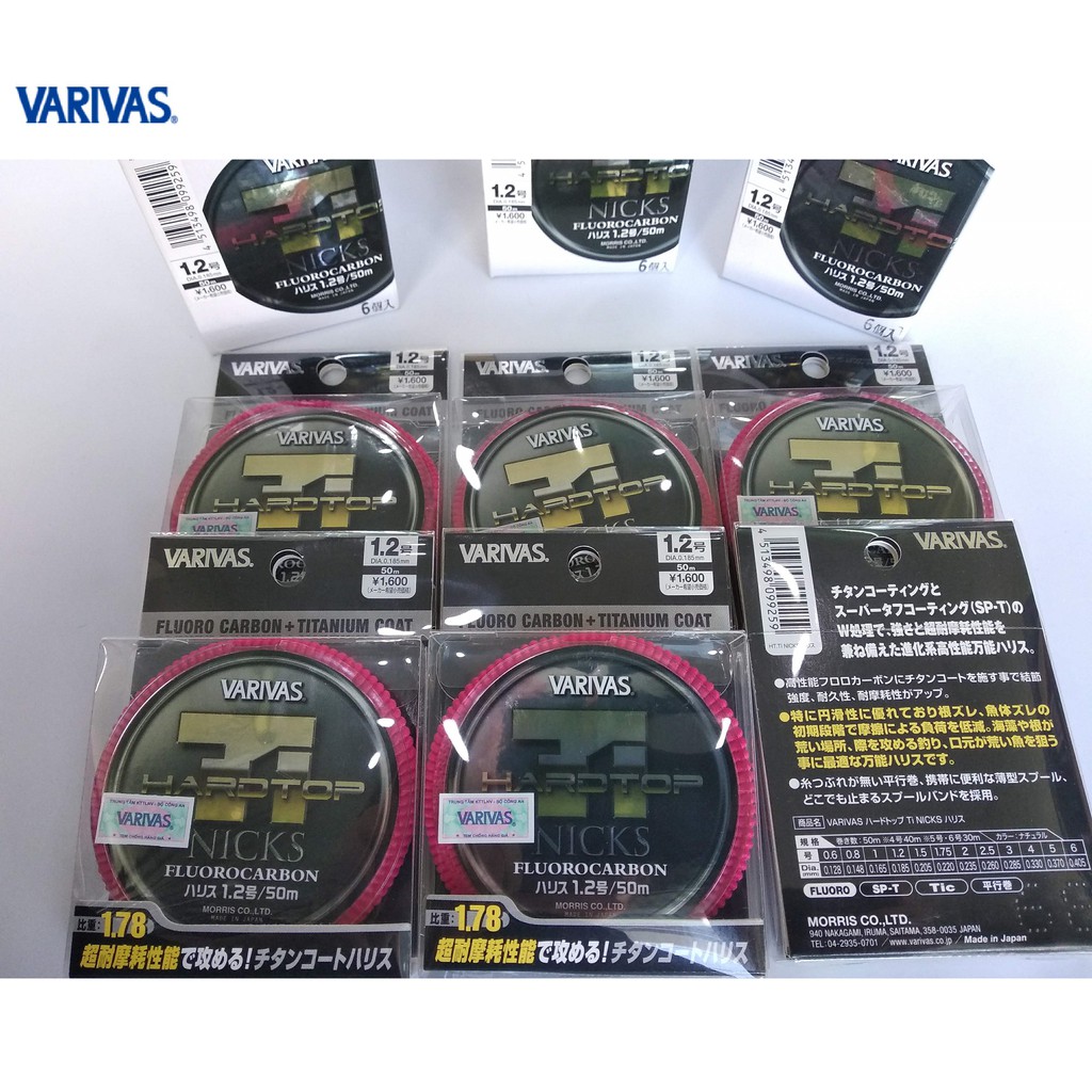 Dây Câu Cá FluoroCarbon Varivas Hard Top Ti Nicks - 50m