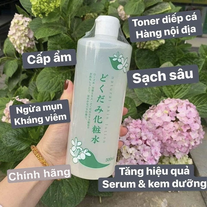 Nước hoa hồng diếp cá Dokudami Natural Skin Lotion 500ml