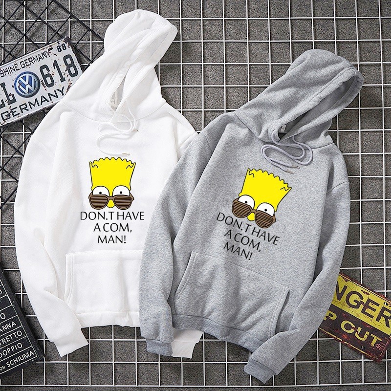 Áo hoodie có túi in hình Simpson đáng yêu cho nữ