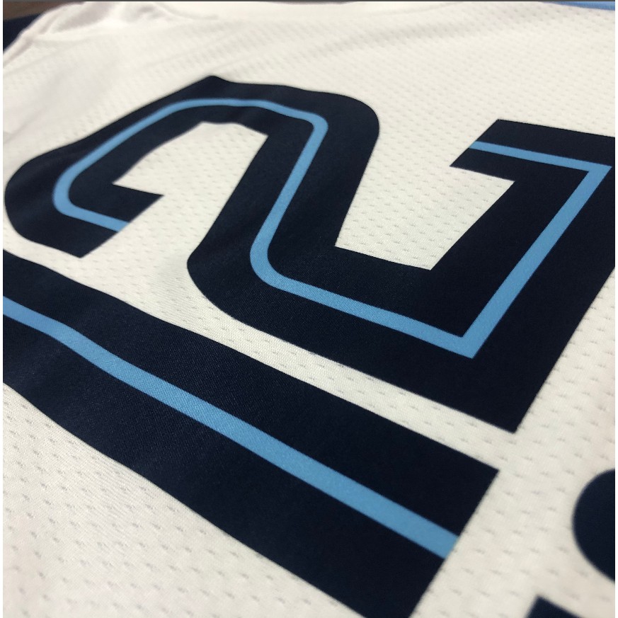 Áo thun thi đấu bóng rổ phiên bản cổ điển đội NBA Memphis Grizzlies Số 12 Morant màu trắng size lớn