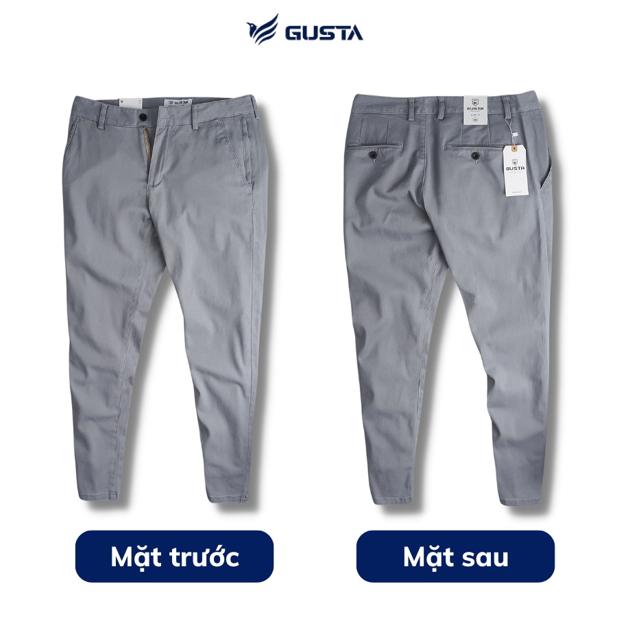 Quần Kaki Nam Ống Đứng GUSTA quần nam cao cấp dáng slimfit phong cách trẻ trung lịch lãm - KA02