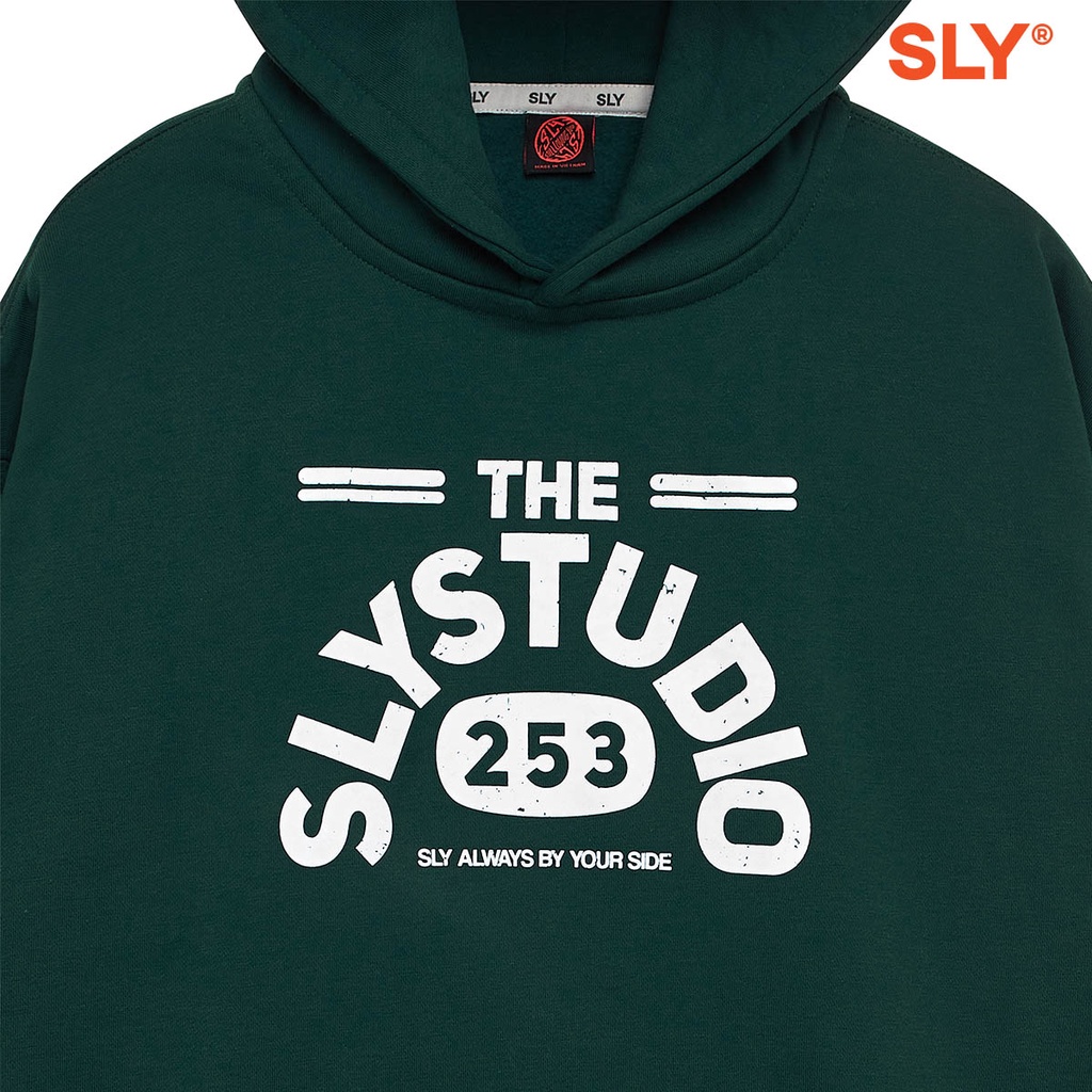 Áo Hoodie Nỉ Bông SLY 253 màu xanh rêu