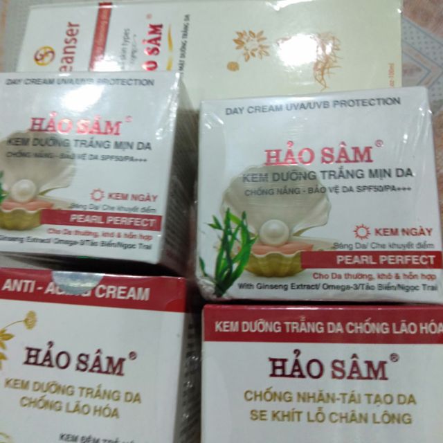 Combo sữa rửa mặt và kem dưỡng trắng da hảo sâm