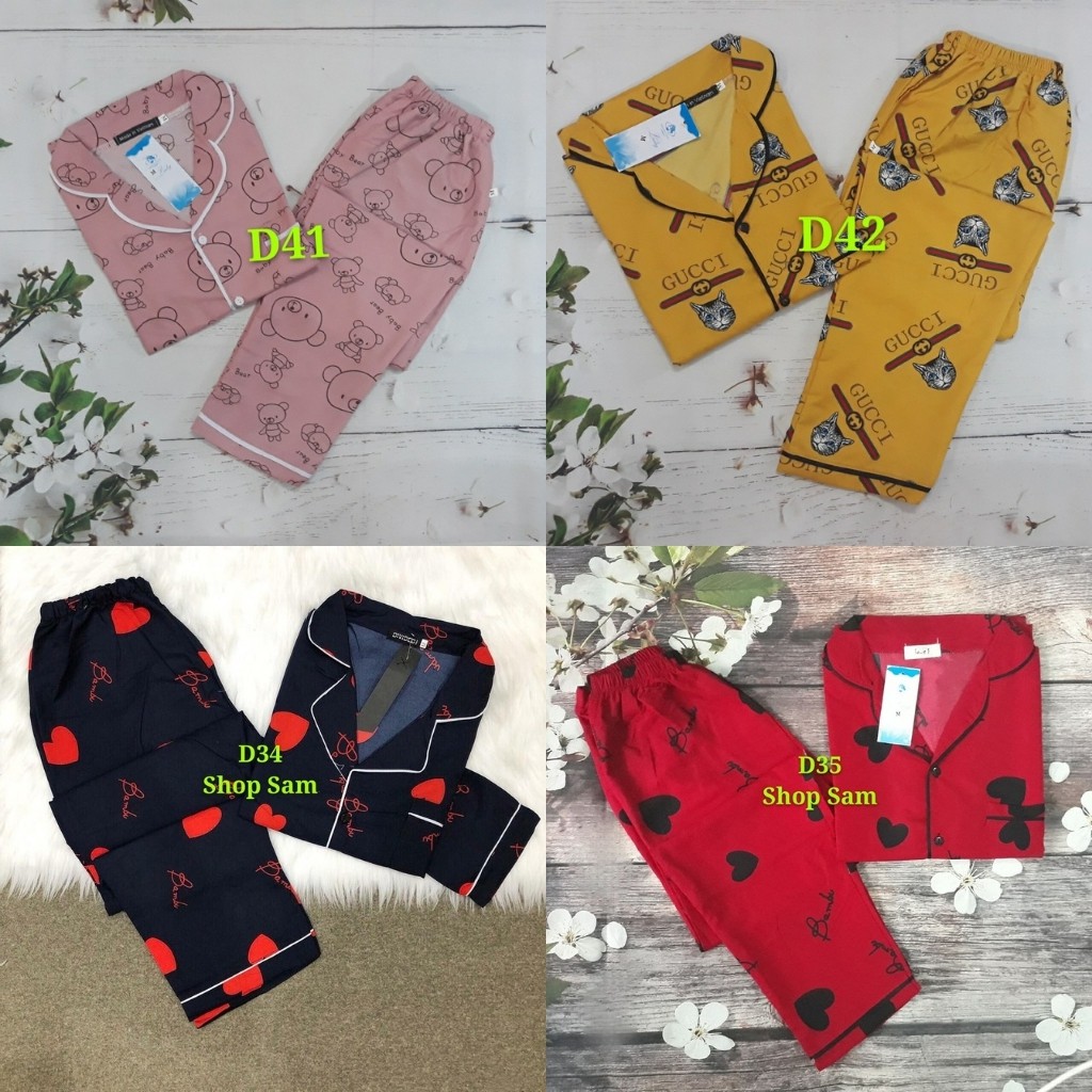 Sale👉Bộ Pijama (Quần Dài-Tay Dài) Bộ Mặc Nhà Kate Thái Cao Cấp Hàng Loại 1 Mềm Mại, Thầm Hút Mồ Hôi, Không Xù | BigBuy360 - bigbuy360.vn