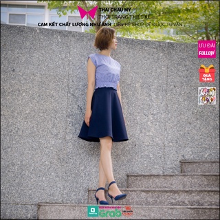 Áo croptop nữ form rộng không tay, áo kiểu công sở thời trang thiết kế Thái Châu Mỹ