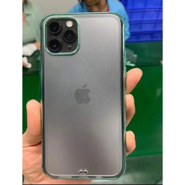 Ốp lưng iPhone 11 Pro Hiệu Ou Case Viền Màu Lưng cứng Nhám chống vân tay,chống sốc