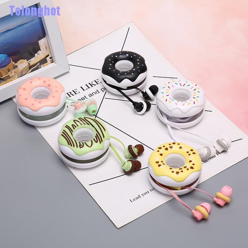 Tai Nghe Nhét Tai 3.5mm Hình Bánh Donut Dễ Thương | BigBuy360 - bigbuy360.vn