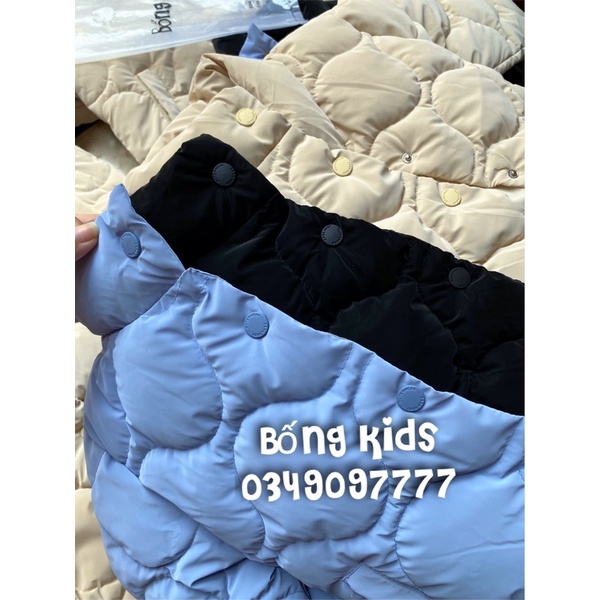 Áo Phao Bé Gái Chần Bông Nhẹ Dáng Ngắn ZR