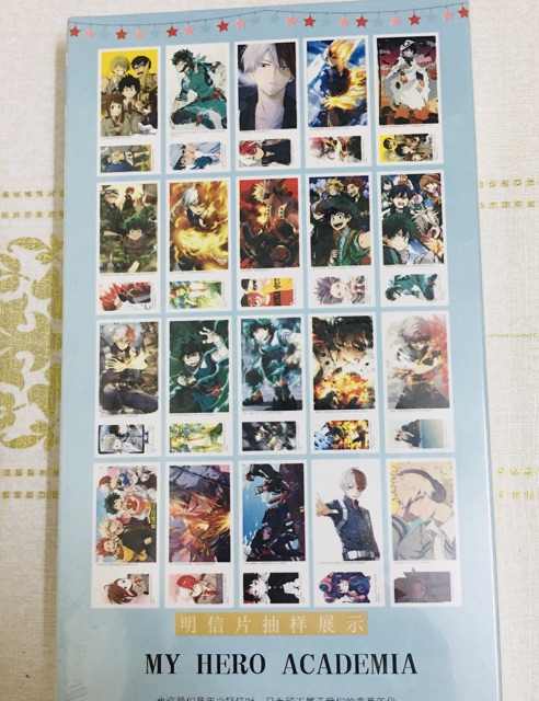 Bộ 188 ảnh postcard anime my hero, postcard my hero