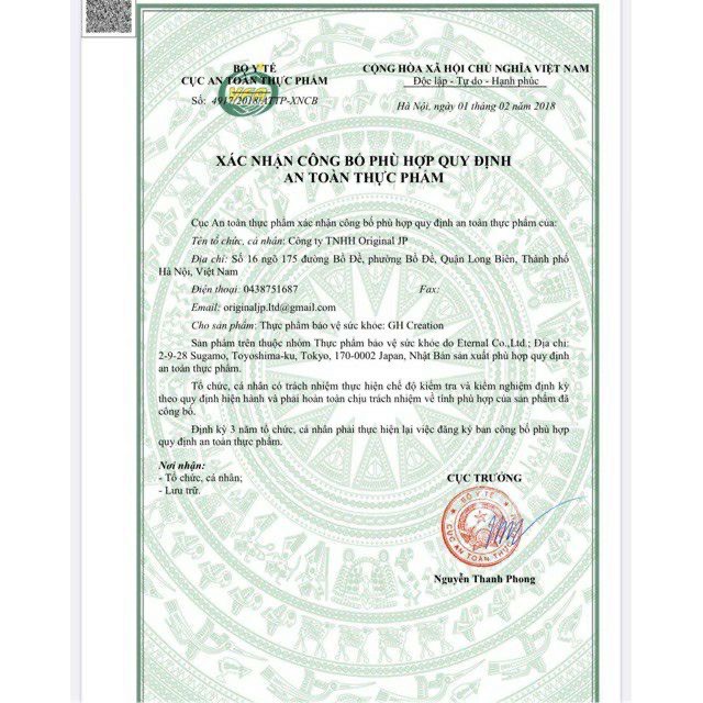 Viên Uống Tăng Chiều Cao GH Creation Nhật Bản 270 Viên