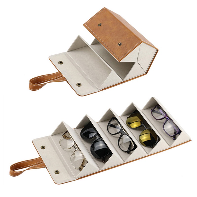 Hộp Đựng Mắt Kính Bằng Da PU Có Thể Gấp Lại Tiện Dụng