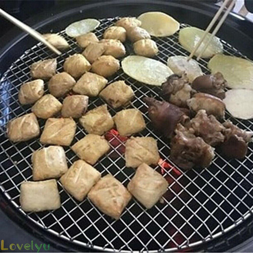 Đĩa Tròn Nướng Thịt Bbq Bằng Thép Không Gỉ