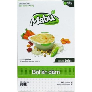 Bột ăn dặm Mabu/bột mịn gạo Nhật mầm rau 900g