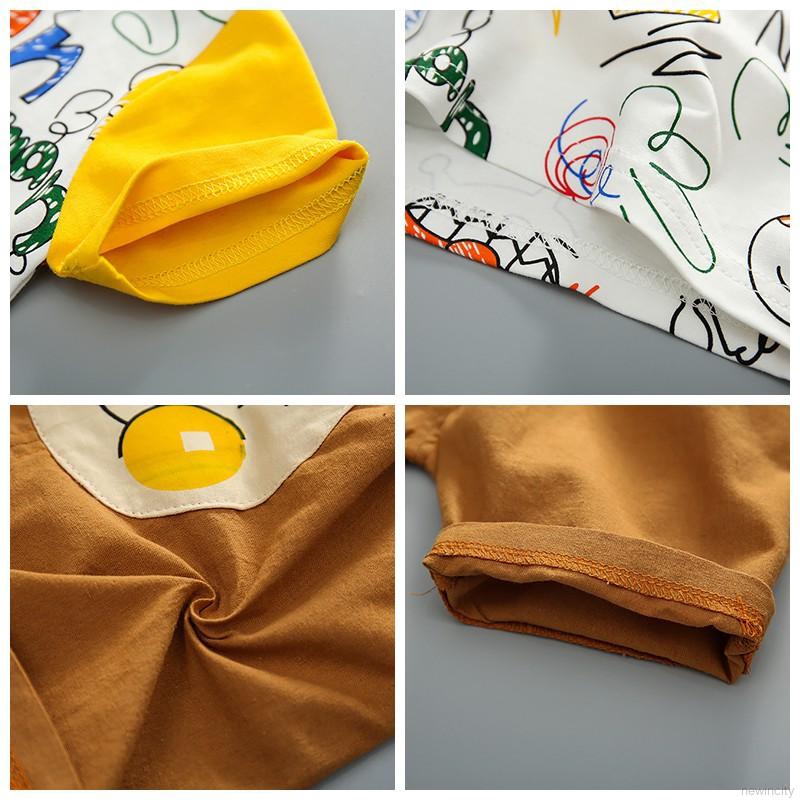 Set Áo Thun Tay Ngắn &amp; Quần Short Cho Bé Trai