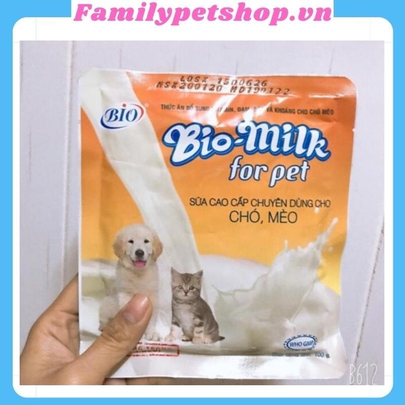 Sữa cho chó mèo Bio-Milk gói 100g-familypetshop.vn