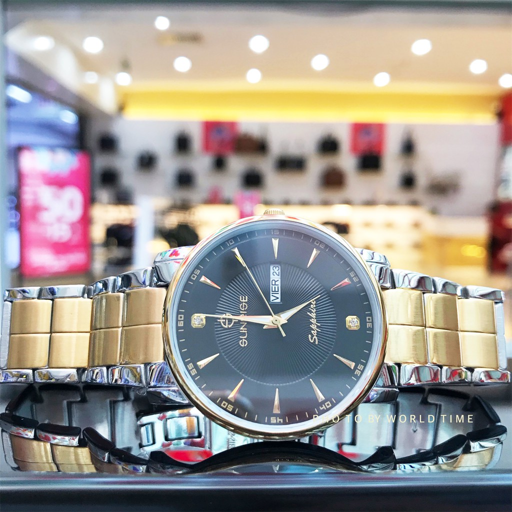 Đồng hồ nam sunrise DM747SWC  chính hãng full box  sapphire chống xước , chống nước, bảo hành 3 năm | BigBuy360 - bigbuy360.vn
