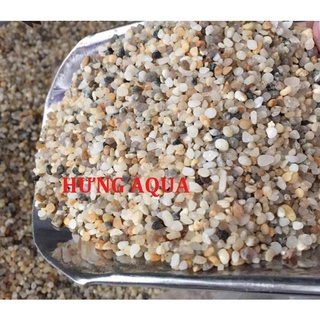 Sỏi trang trí bể cá, sỏi trải nền bể cá, sỏi suối màu muối tiêu (bịch 1kg)