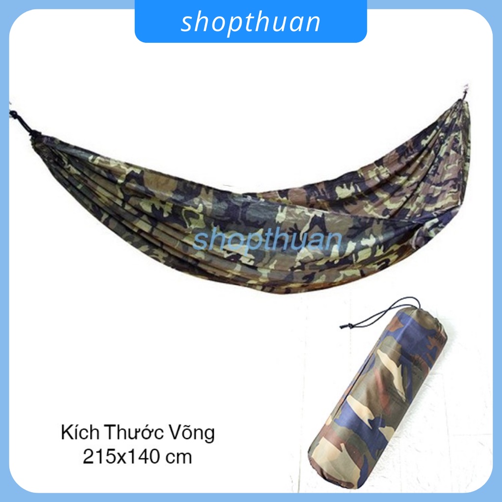 Võng Dù 2 Lớp Hoa Văn Xếp Gọn - Không kèm theo dây