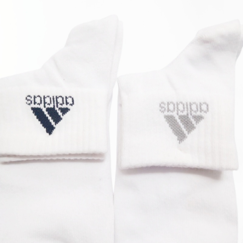 Tất vớ nam trắng cổ trung thể thao adidas cotton cao cấp phong cách hàn quốc