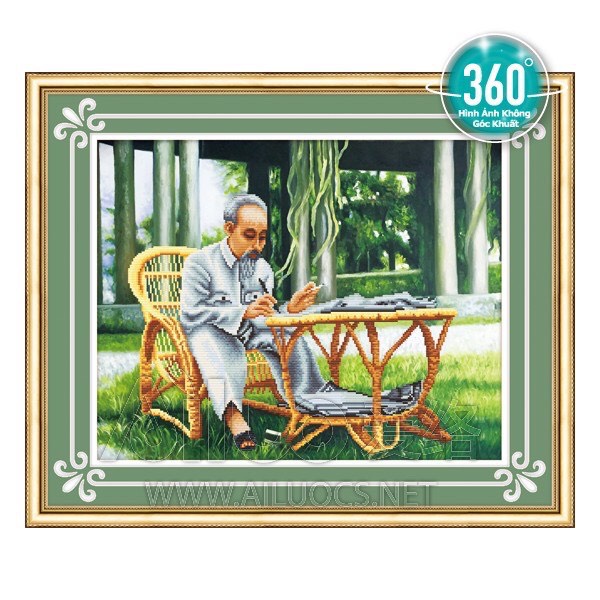 Tranh đính đá Bác Hồ 77319 kt 73x60cm