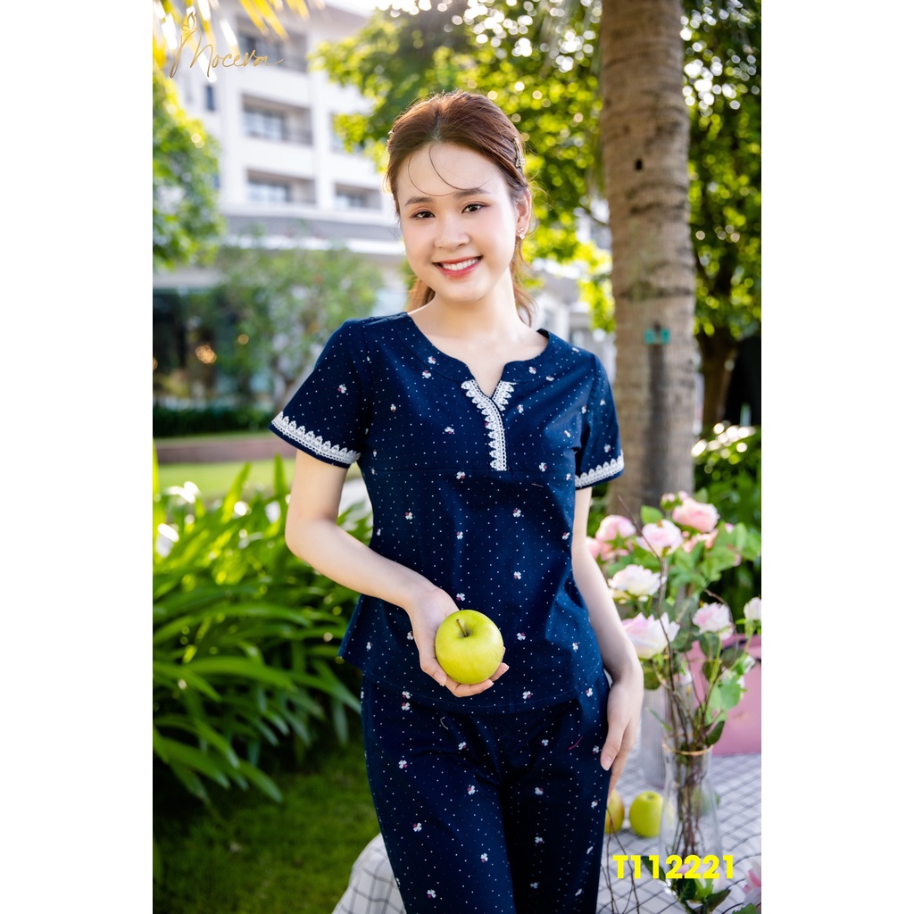 Bộ thô áo cộc tay quần dài Mộc eva T112221/22/23/24