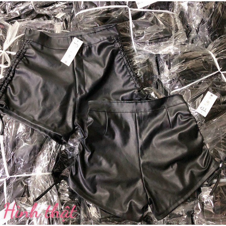 Quần short nữ rút dây hai bên chất vải Da Cam kết Hàng Y Hình Chính Chủ ( Size S, M, L )