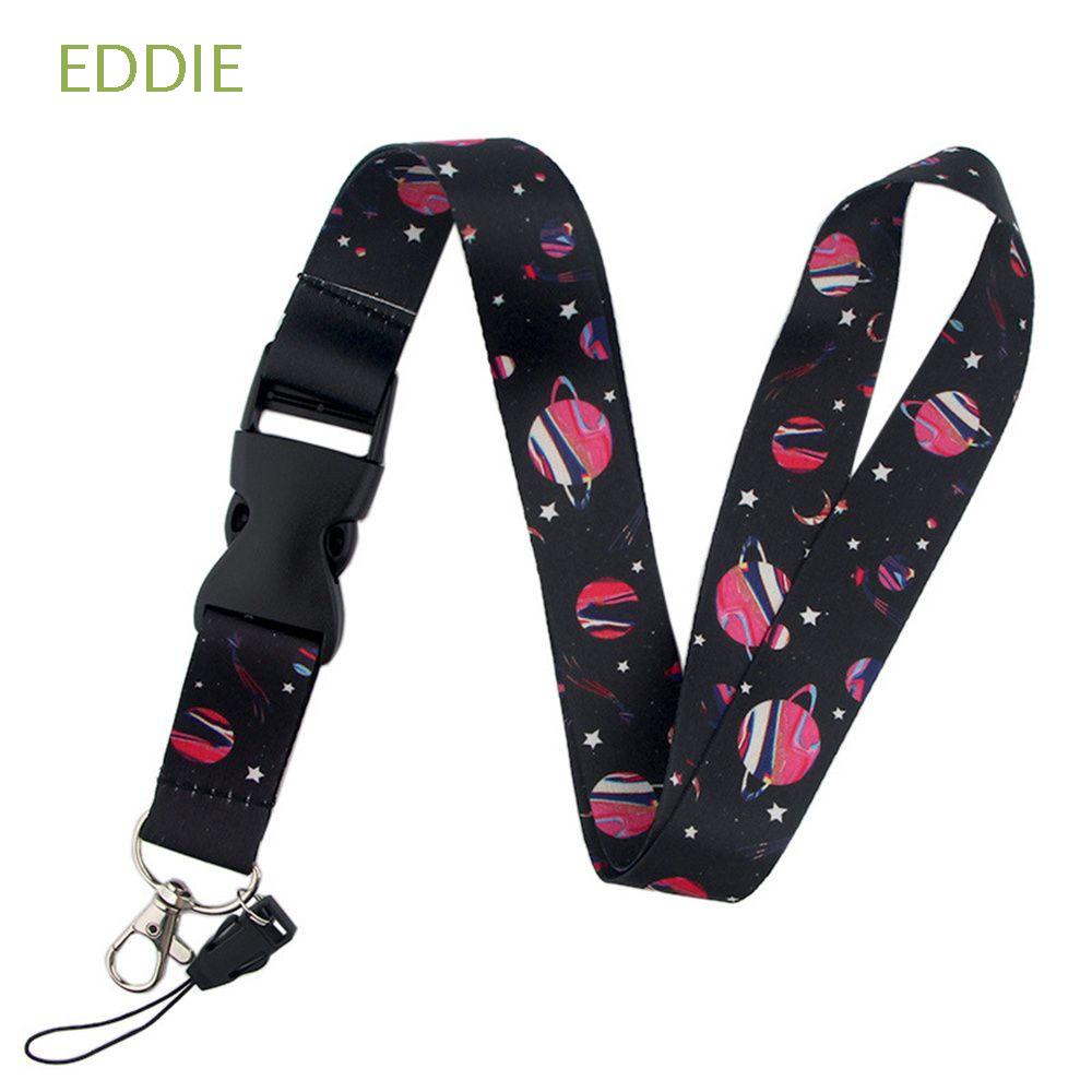 EDDIE Passport Outer Space Neck Straps Badge Strap Stars Pattern Hang Ropes Astronauts Lanyard Phone Accessories Phone Lanyard Key Ring Holder Webbings Ribbon Camera ID Badge Holder Mobile Phone Strap