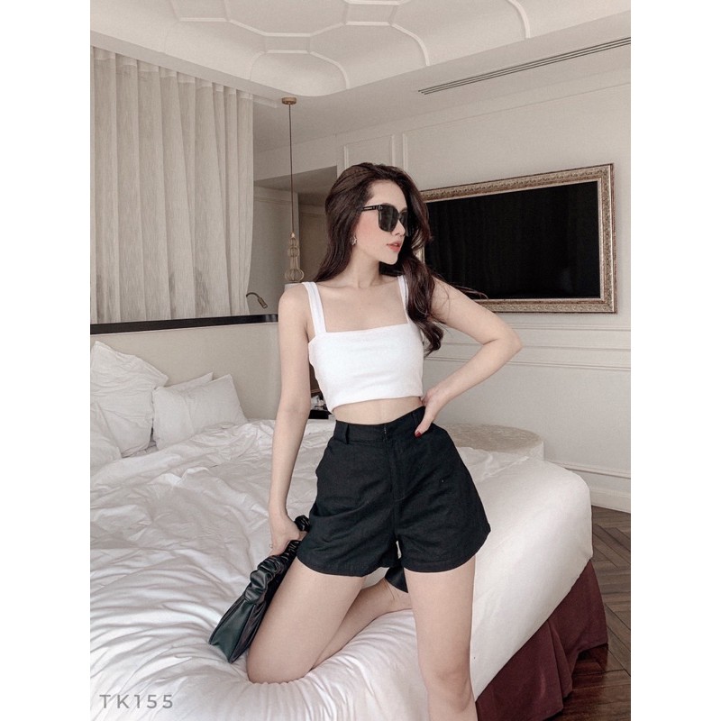 Áo croptop 2 dây basic đơn giản mặc bên trong phối vest, blazer | BigBuy360 - bigbuy360.vn