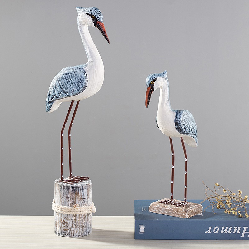 Mô hình chim mòng biển gỗ trang trí size 48cm và 30.5cm - Decor đồ trang trí theo phong cách biển Địa Trung Hải