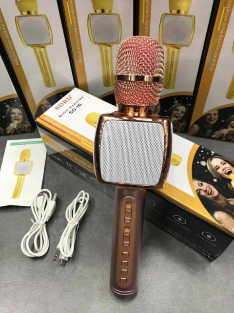 [Mã ELHACE giảm 4% đơn 300K] Micro karaoke bluetooth SDRD SD16 chính hãng âm cực to rõ