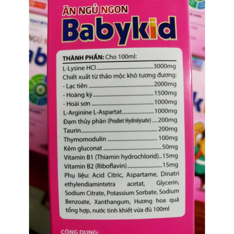 ĂN NGỦ NGON Babykid_ tăng cường tiêu hoá, tăng cường sức khoẻ cho trẻ.