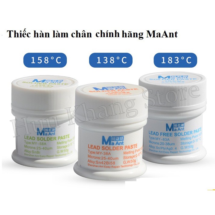 Thiếc hàn làm chân 138° |158° |183° | Chất lượng cao