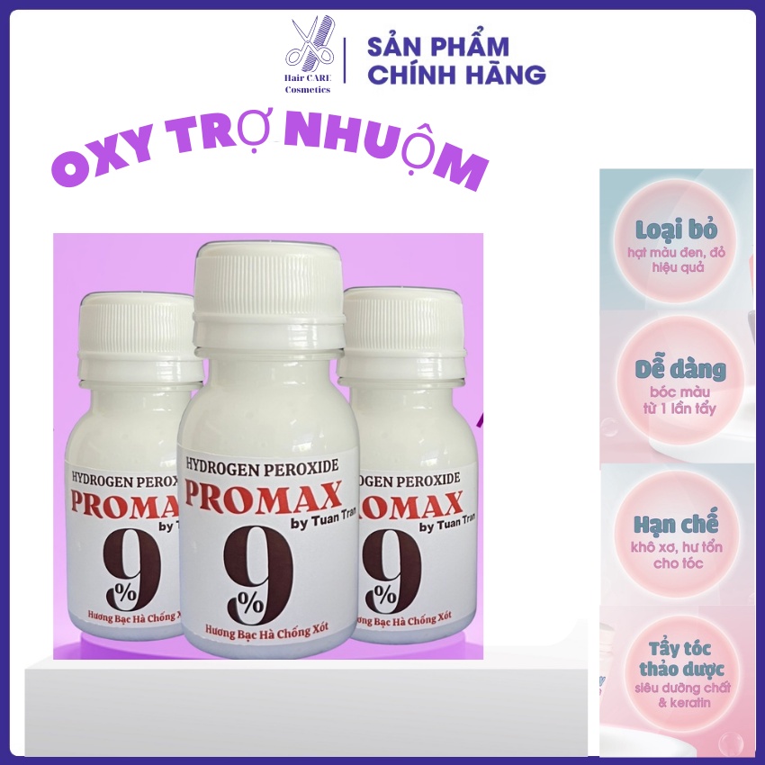 Oxy trợ nhuộm ProMax 100ml không xót da dầu, loại siêu dưỡng giúp lên màu thuốc nhanh | Shop Hair