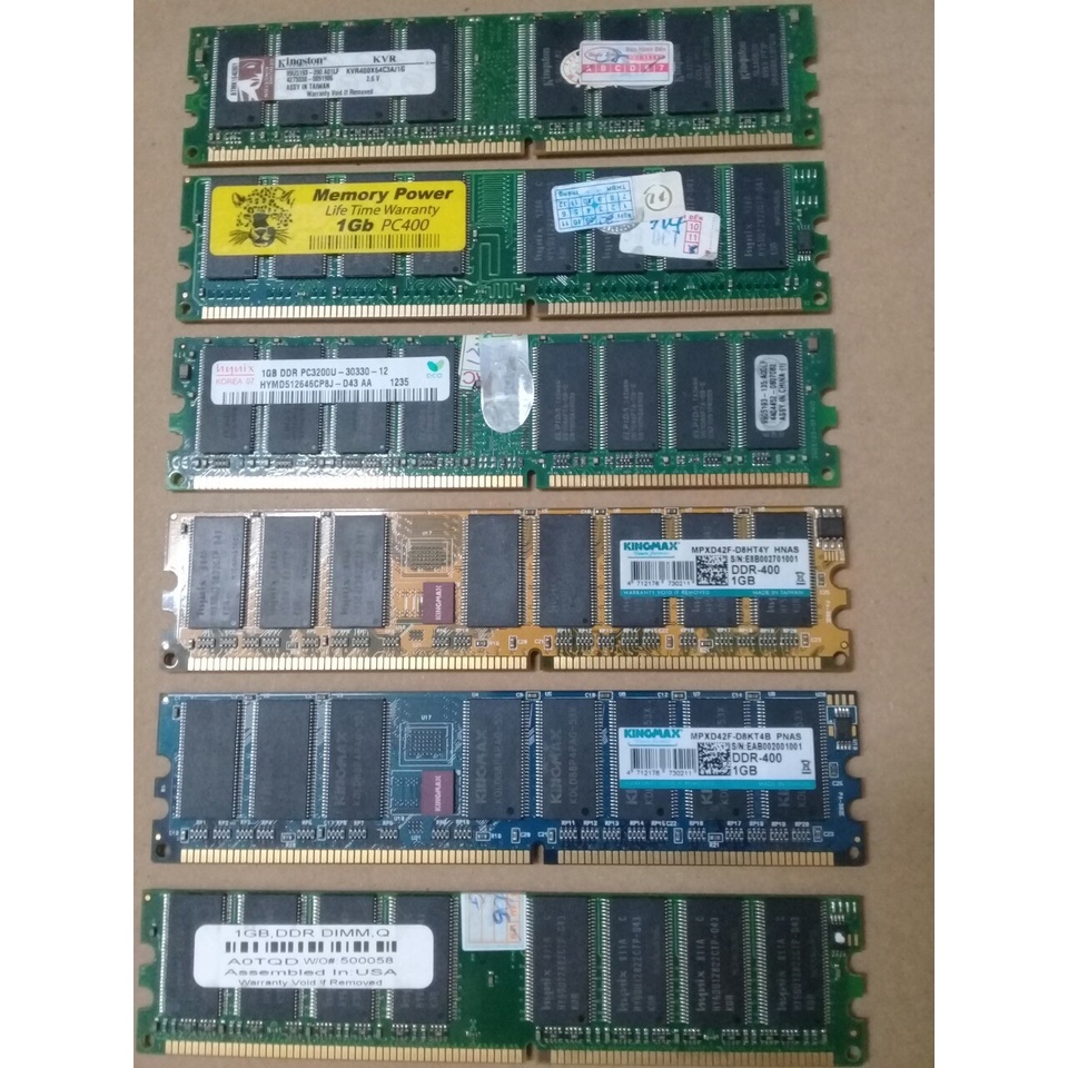 Bộ nhớ Ram DDR1 1GB bus 333/400 dùng cho PC hay máy photocoppy