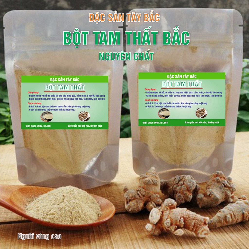 BỘT TAM THẤT RỪNG ĐẶC BIỆT - HÀNG CHUẨN TỰ XAY TỪ CỦ TAM THẤT THEO YÊU CẦU - QUÀ BIẾU TẶNG CAO CẤP