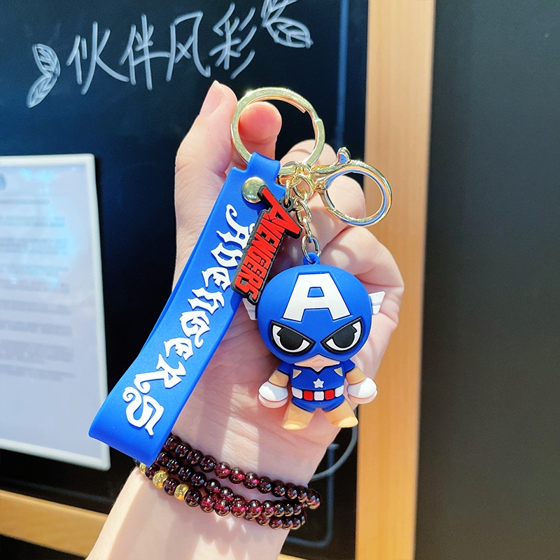 Móc khóa xe máy biệt đội siêu anh hùng Avengers, móc khóa treo balo các siêu anh hùng trong Marvel hot trend Tik Tok